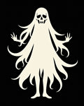 Spooky Ghostly Skeleton Silhouette Rug