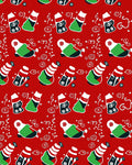 Crimson Red Festive Christmas Stocking Rug