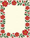 Vintage Red Floral Garland Rug