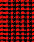 Crimson Black Textured Buffalo Check Rug