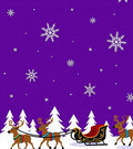 Purple Snowflake Sleigh Ride Rug