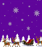 Purple Snowflake Sleigh Ride Rug