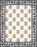 Ornate Golden Floral Lattice Rug