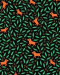 Orange Dachshunds Amidst Green Foliage Rug