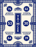 Navy Blue Art Deco Geometric Vignette Rug