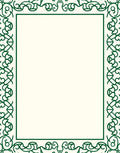 Regal Emerald Swirl Border Rug