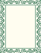 Regal Emerald Swirl Border Rug