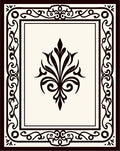 Ornate Dark Blossom Centerpiece Rug