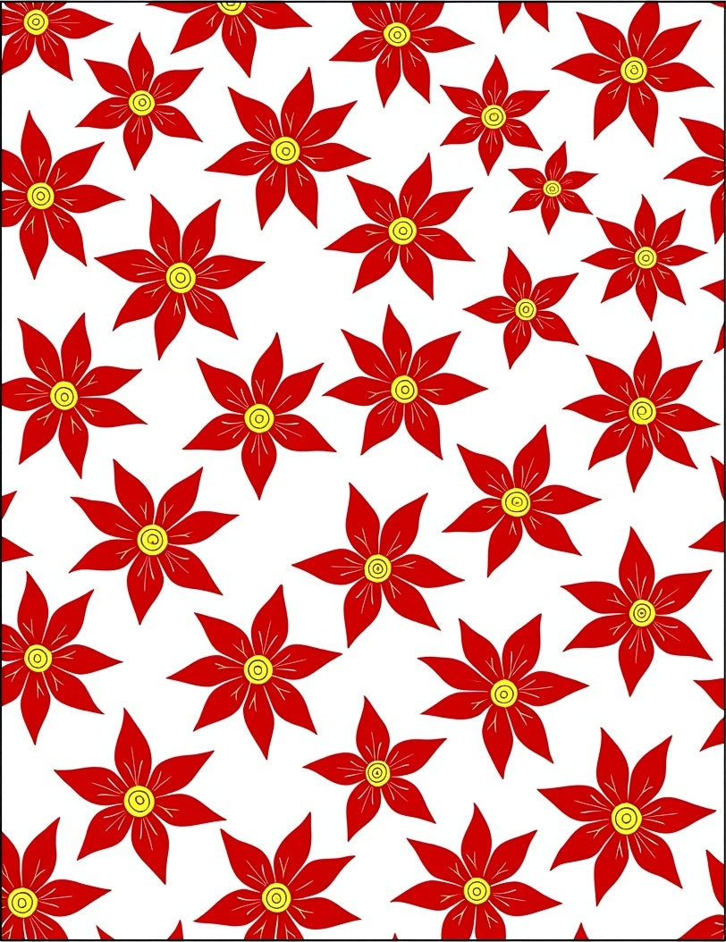 Crimson Bloom Scatter Rug