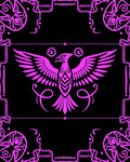Vibrant Magenta Phoenix Central Crest Rug