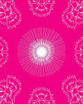 Radiant Bright Pink Sunbursts Rug