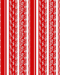 Red White Vertical Stripe Whimsy Rug