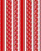 Red White Vertical Stripe Whimsy Rug