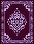 Royal Purple Medallion Border Rug