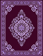 Royal Purple Medallion Border Rug