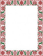 Crimson Green Snowflake Creature Border Rug