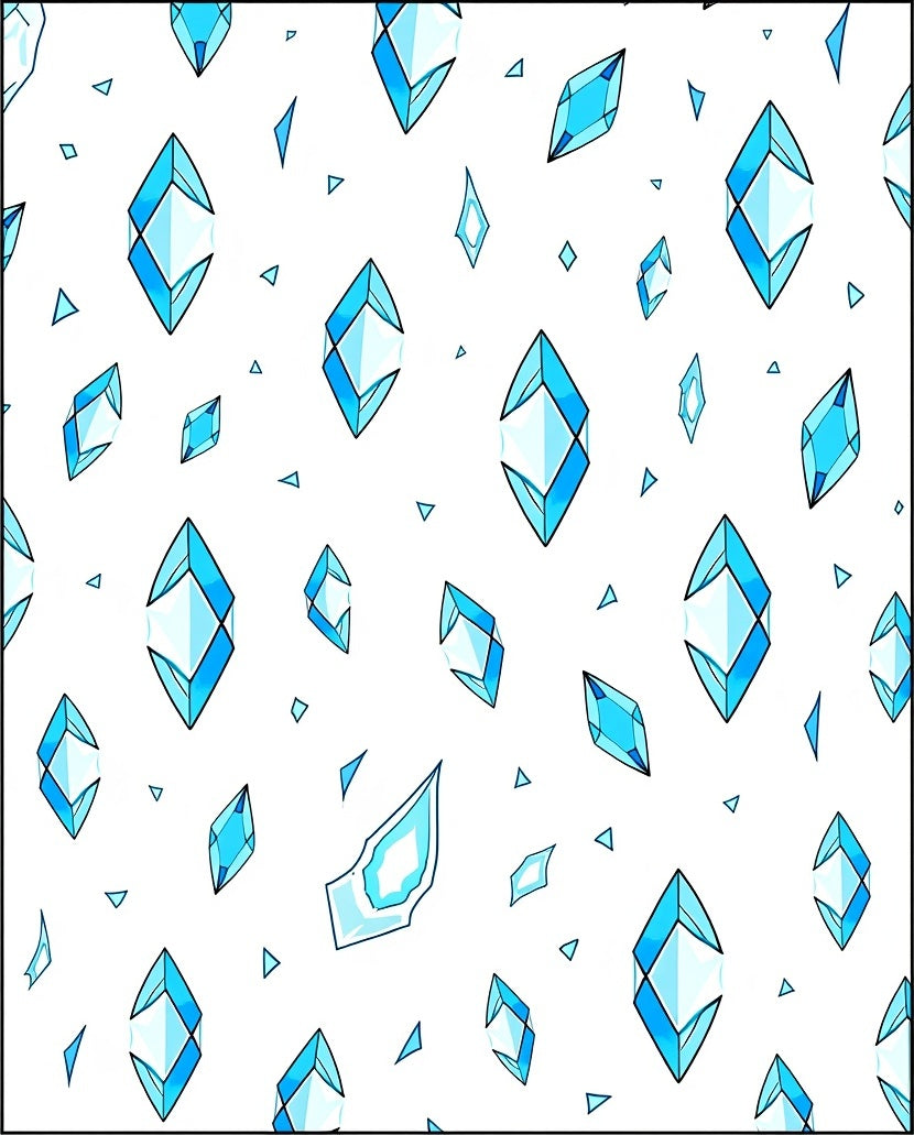 Aqua Faceted Crystal Scatter Rug