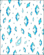 Aqua Faceted Crystal Scatter Rug