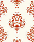 Crimson Formal Damask Scroll Rug