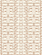 Cream and Copper Geometric Lattice Rug