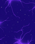 Cosmic purple branching night sky Rug