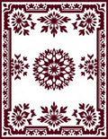 Crimson Bloom Central Medallion Border Rug