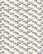 Gray Watercolor Koi Fish Arrangement Rug