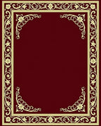 Intricate Cream Botanical Border Rug