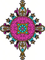 Vibrant Pink Mandala Floral Medallion Rug