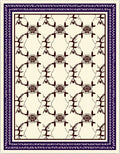 Ornate Brown Vine Lattice Rug