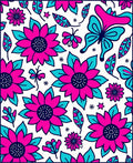 Vibrant Floral Butterfly Delight Rug