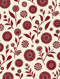 Crimson Bloom Garden Whimsical Rug