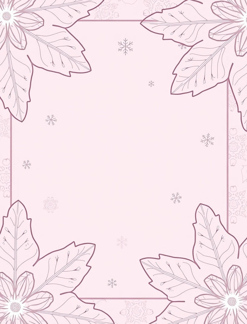 Soft Pink Floral Snowflake Meadow Rug