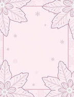 Soft Pink Floral Snowflake Meadow Rug