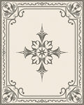 Neutral Gray Ornate Compass Star Rug
