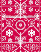 Winter Wonder Heartflakes Rug