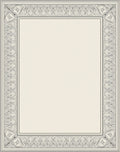 Ornate Black Ivory Leaf Border Rug