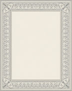 Ornate Black Ivory Leaf Border Rug