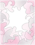 Soft Pink Gray Abstract Swirl Rug