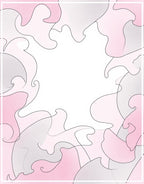 Soft Pink Gray Abstract Swirl Rug