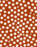 Terracotta White Polka Dot Scatter Rug