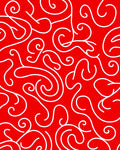 Bold Red Swirl Organic Lines Rug