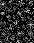 Winter White Snowflake Chain Arrangement Rug