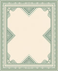 Emerald Green Geometric Corner Frame Rug