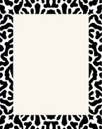 Black White Organic Spot Rug