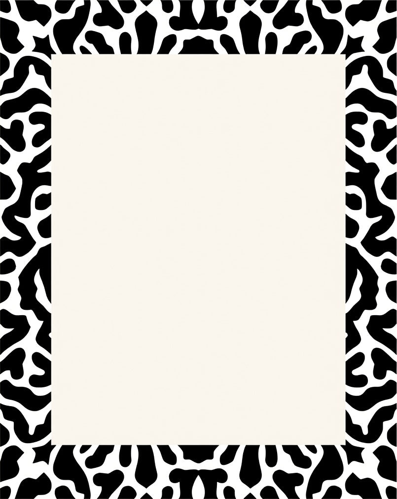 Black White Organic Spot Rug