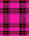Bright Pink Black Red Plaid Tartan Rug