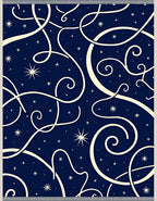 Navy Swirl Celestial Star Rug