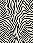 Striking Black White Zebra Lines Rug