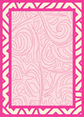 Pink Cream Swirl Frame Rug